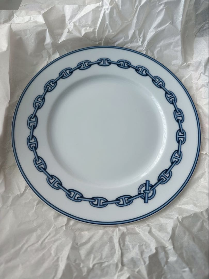 HERMES プレート/デザート皿22.5cmシェーヌダンクル【新品未使用】2枚