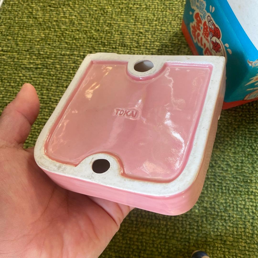 昭和レトロポップ　水の出る金魚すくい灰皿　可愛い　面白い　ユニーク　陶器人形