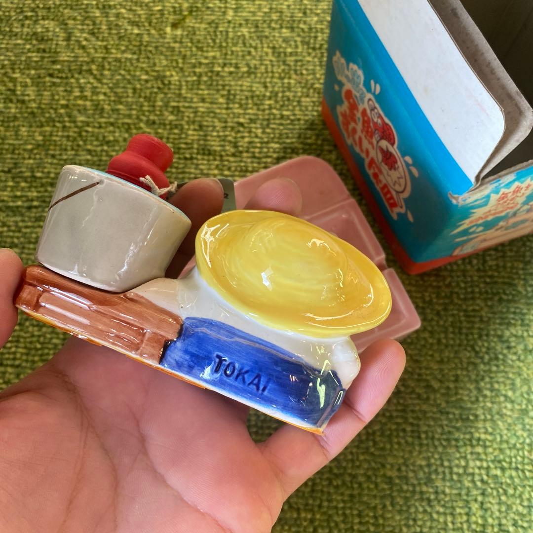 昭和レトロポップ　水の出る金魚すくい灰皿　可愛い　面白い　ユニーク　陶器人形
