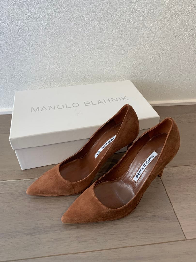 【未使用】MANOLO BLAHNIK ブラウン スエード 35.5