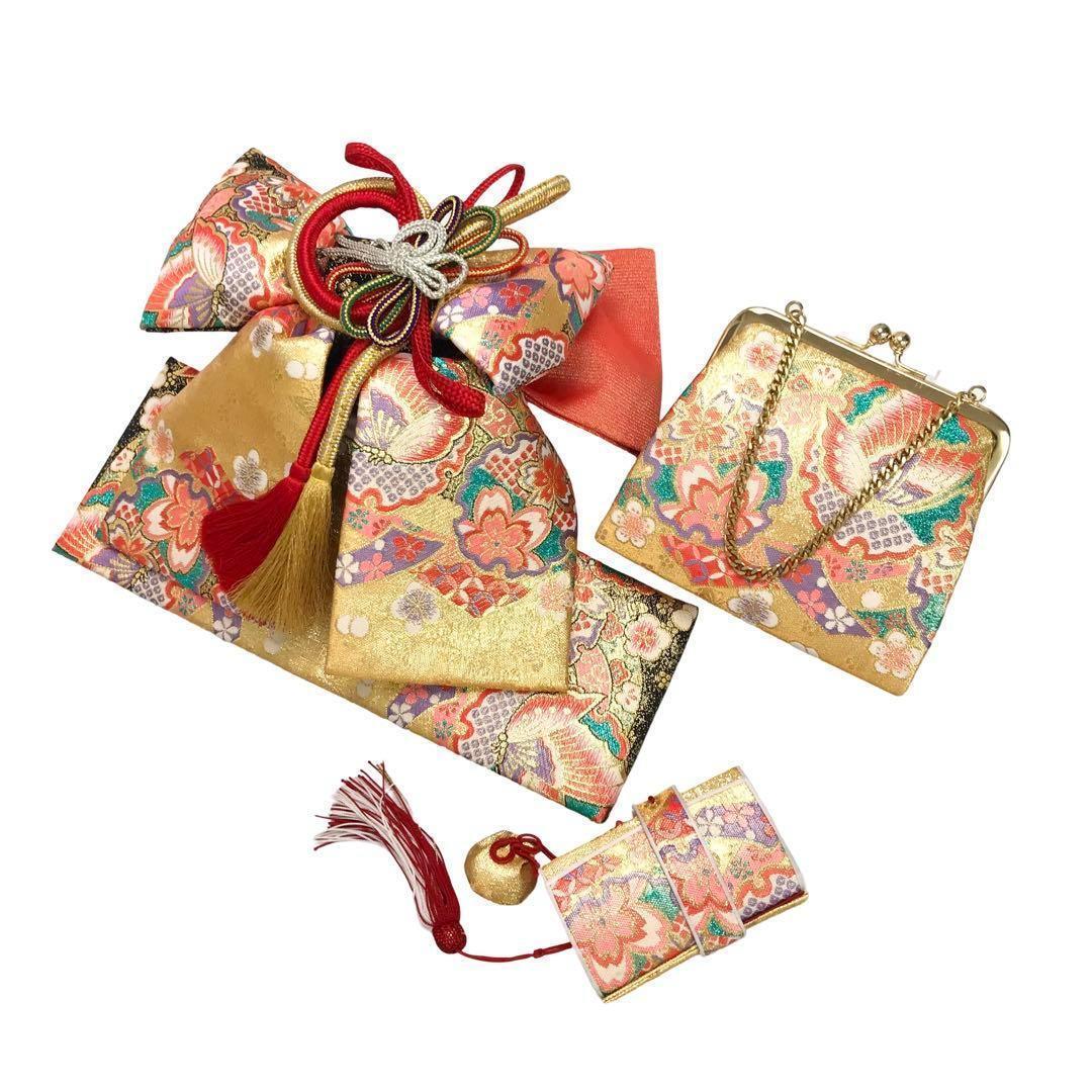 子供着物 子供帯 作り帯 筥迫 バッグ セット 七五三 3歳 CO-8011