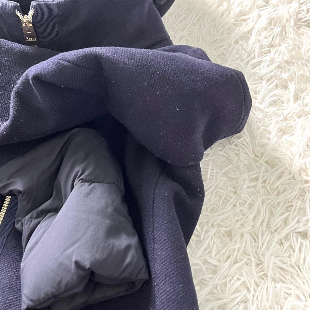 HERNO ヘルノ　切替　ダウン　コート　40 ロング丈　黒　2way