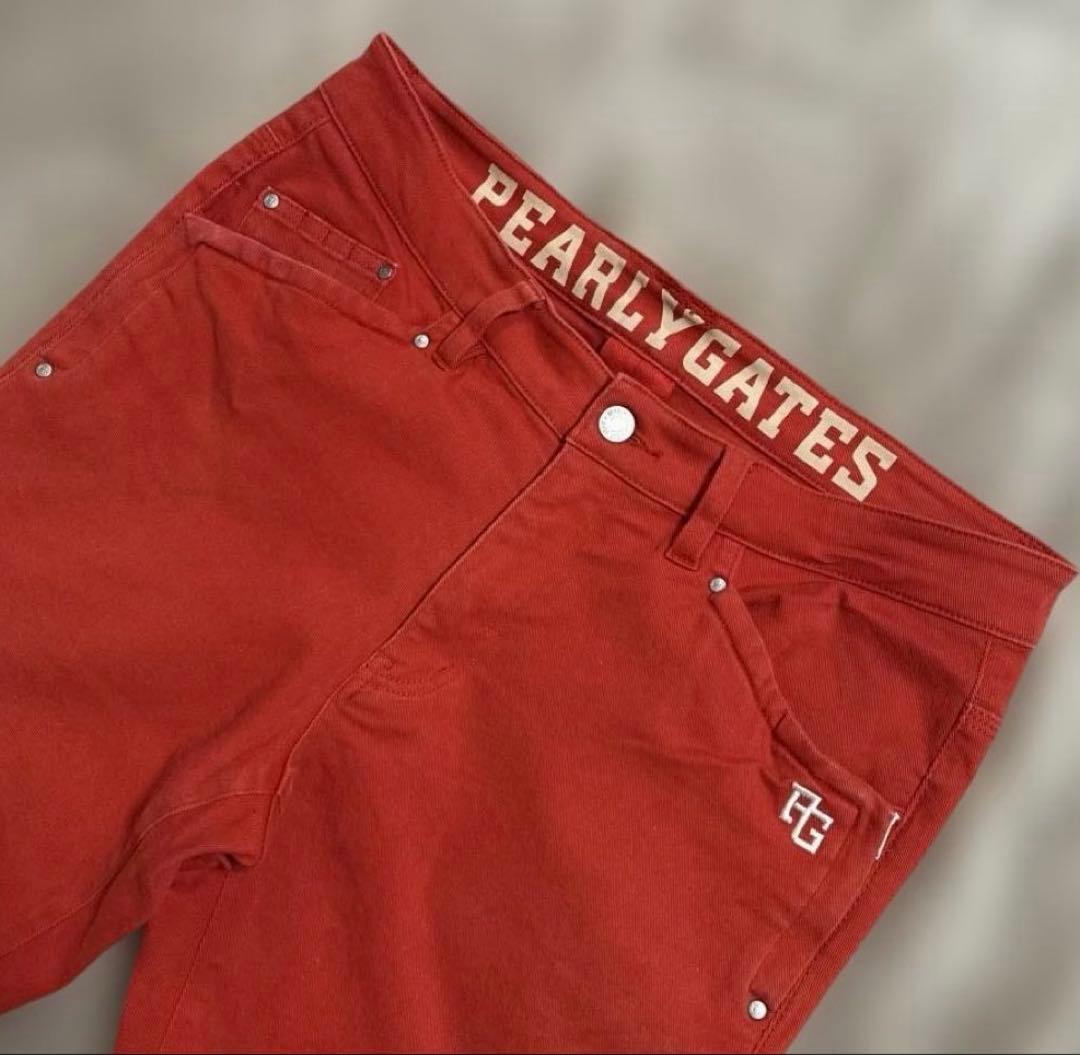 PEARY GATES ストレッチ ゴルフパンツ サイズ4 レッド オレンジ