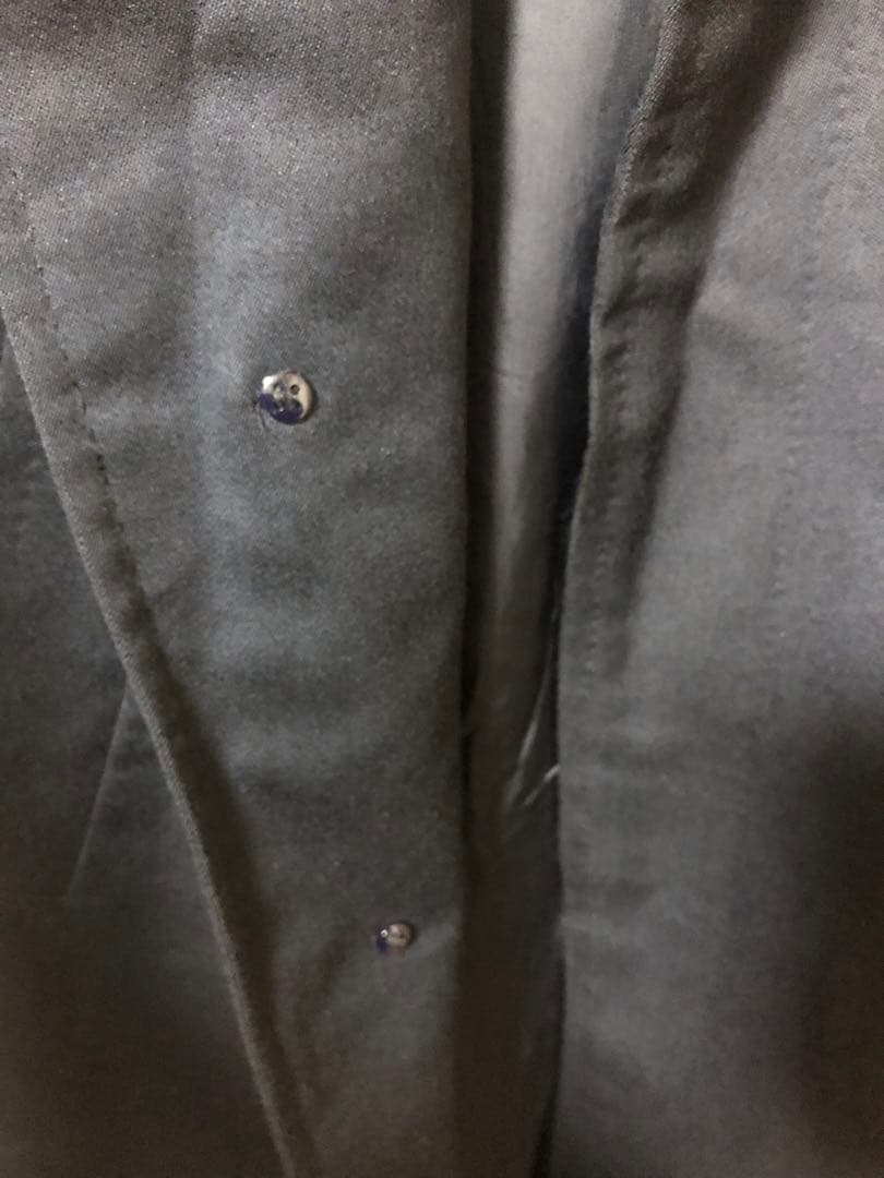 イタリア製Castellani ウールギャバネイビーステンカラーコート