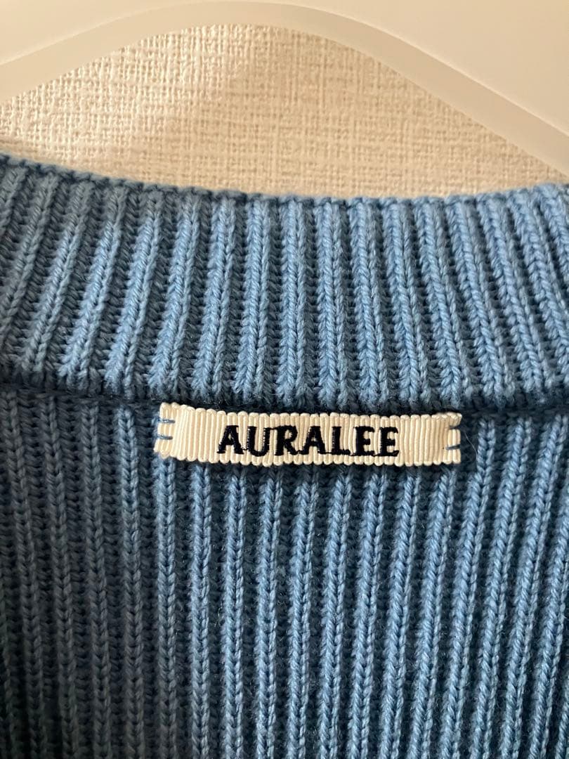 トップス AURALEE FRENCH MERINO RIB KNIT CARDIGAN