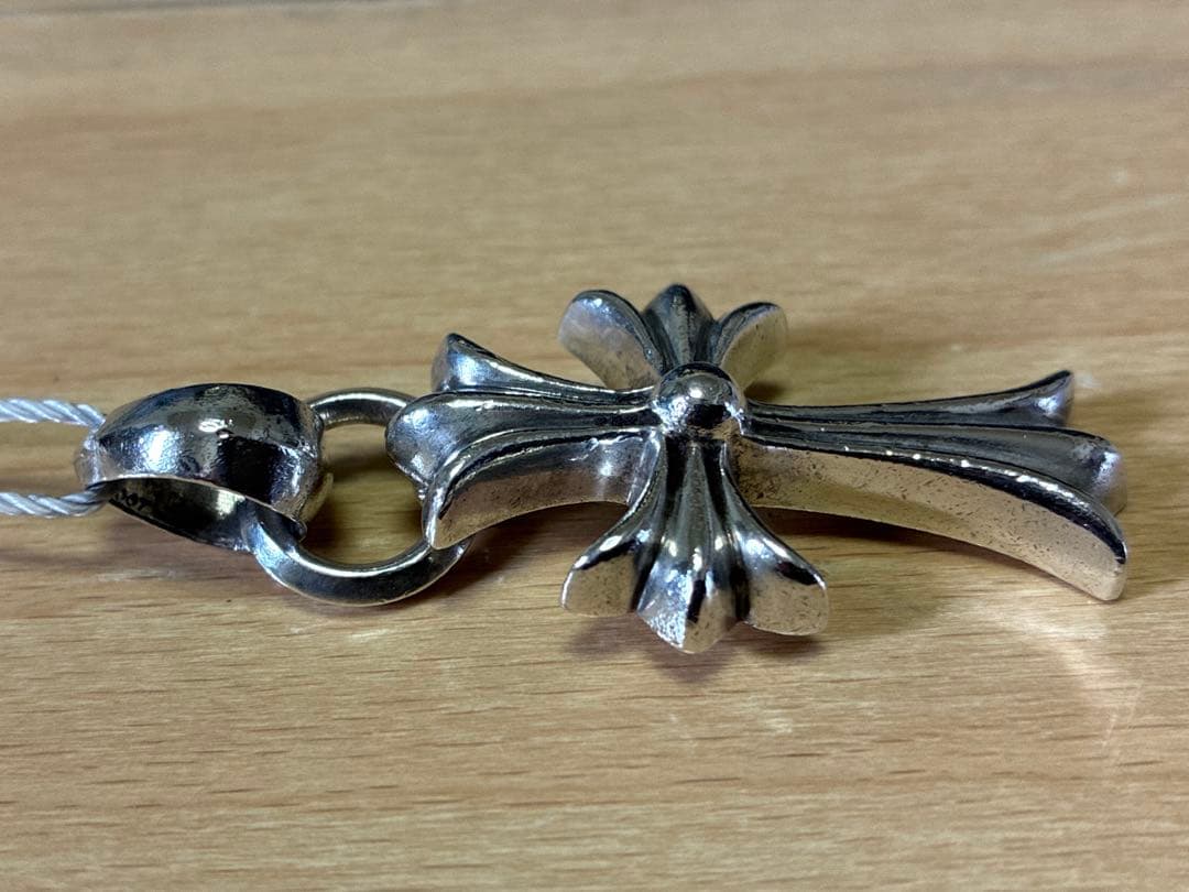 クロムハーツ スモールCHクロス Wベイル ペンダント 鑑定済み 正規品