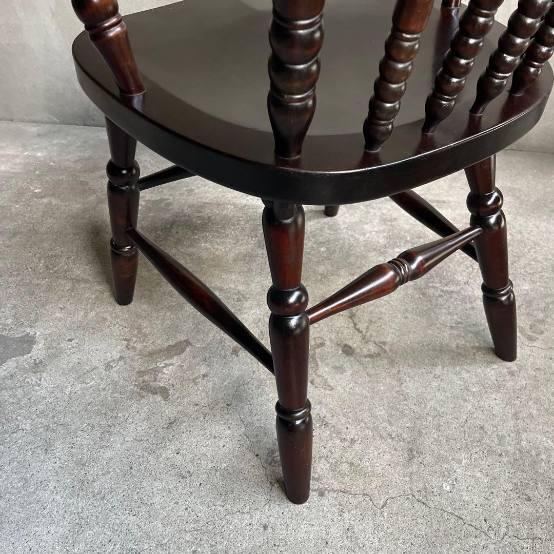 北海道民芸　アームチェア　カバ 樺 無垢材 食卓椅子 肘掛け椅子