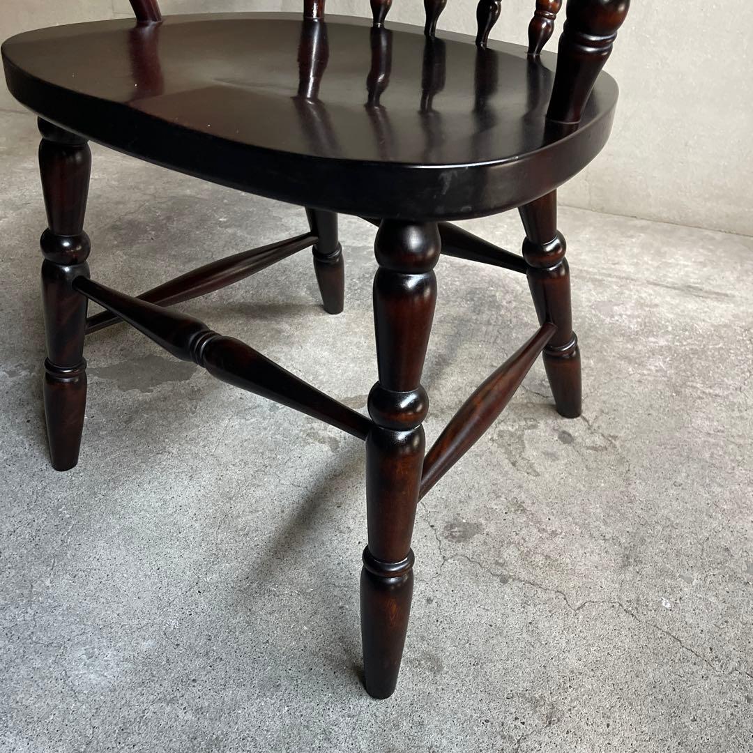 北海道民芸　アームチェア　カバ 樺 無垢材 食卓椅子 肘掛け椅子