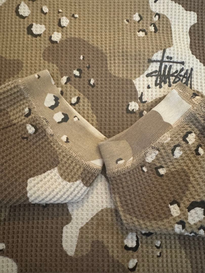 2025SS Stüssy ラグランサーマルベーシックストック　デザートカモ　L