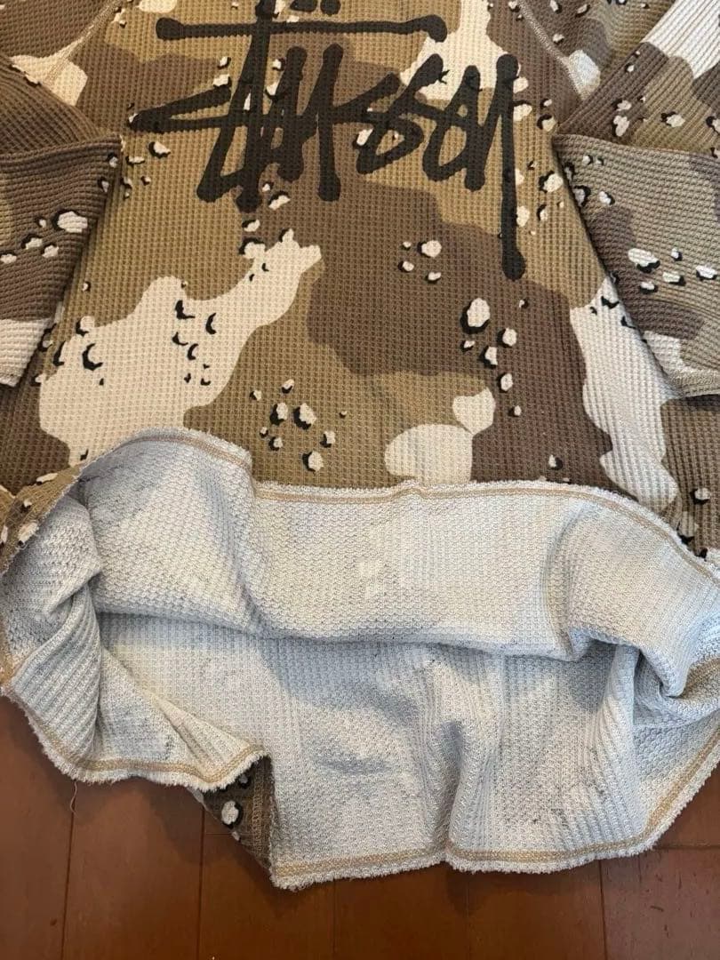 2025SS Stüssy ラグランサーマルベーシックストック　デザートカモ　L