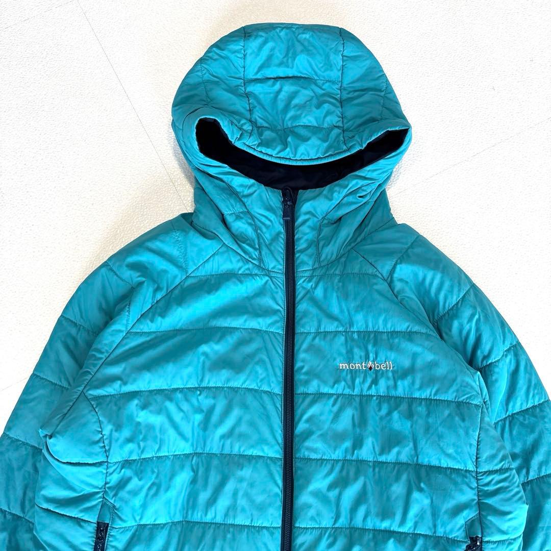 専用【美品/XL】モンベル　リバーシブル　サーマライトパーカ　ターコイズ