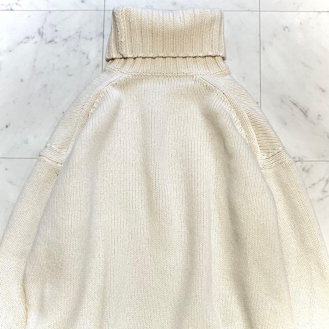 美品 ギャルリーヴィー ファインウール ハイネックプルオーバー オフホワイト M
