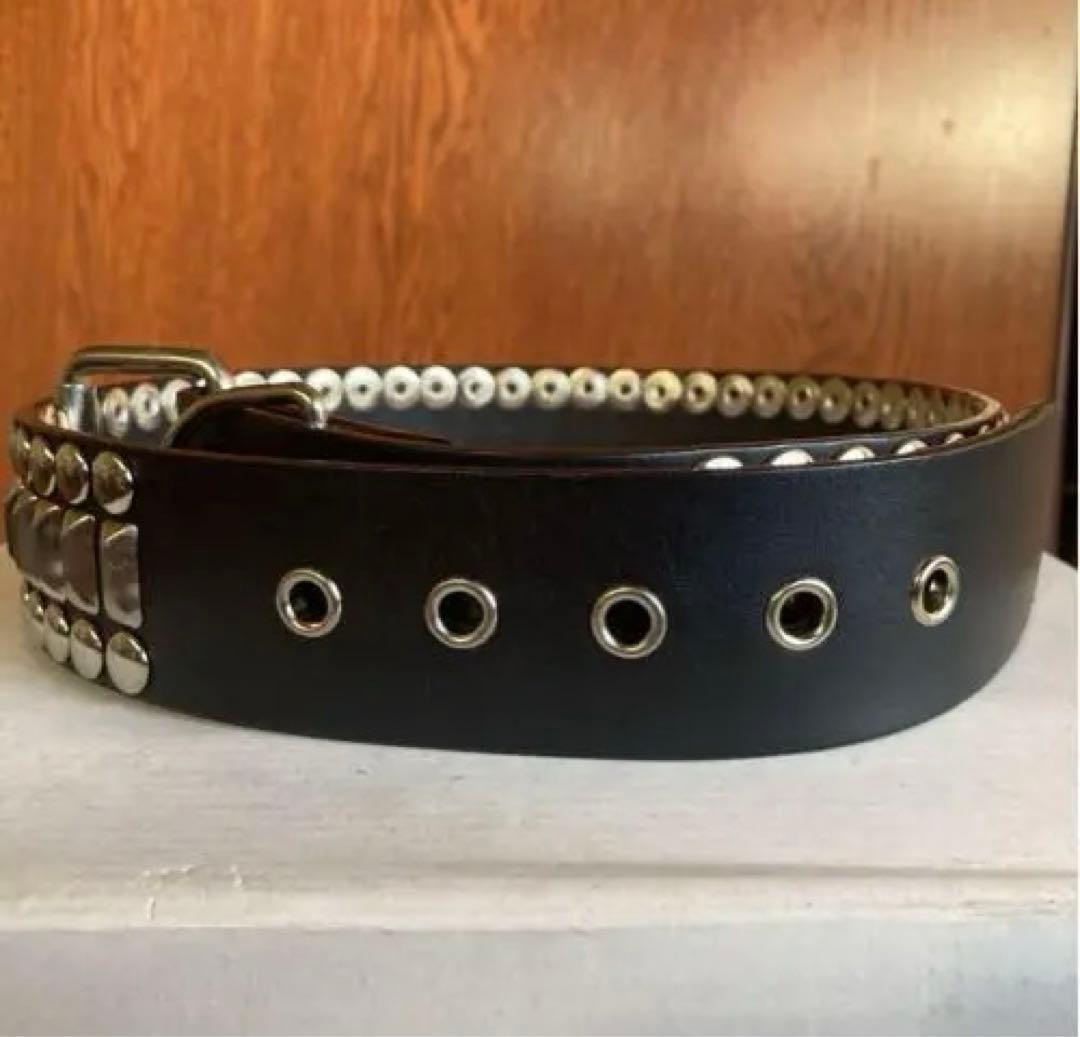 激レア　666 リベットインゴットスタッズベルト Sサイズ　y2k