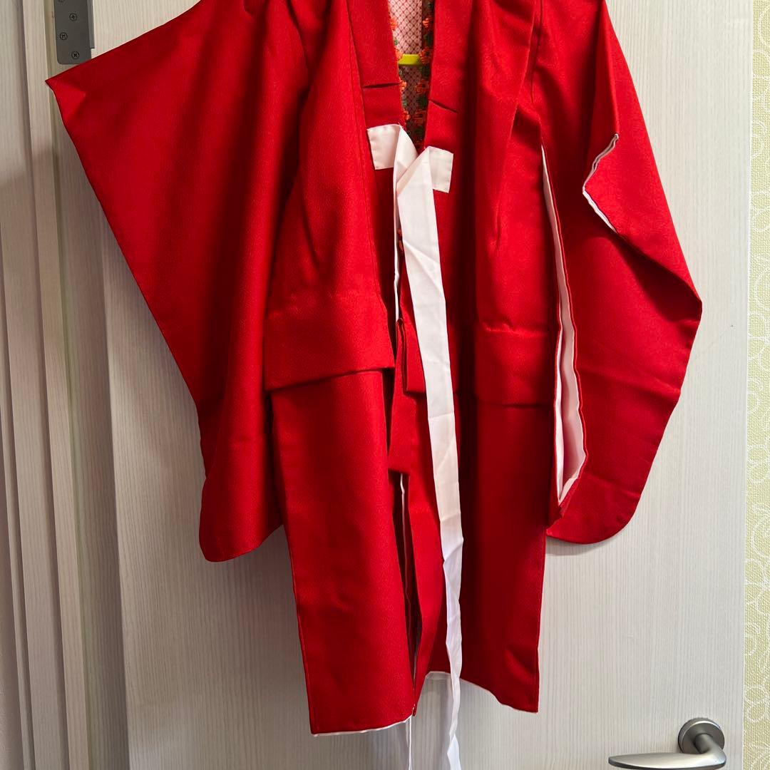 ひな祭り着せて七五三用花柄着物 ピンク3歳用