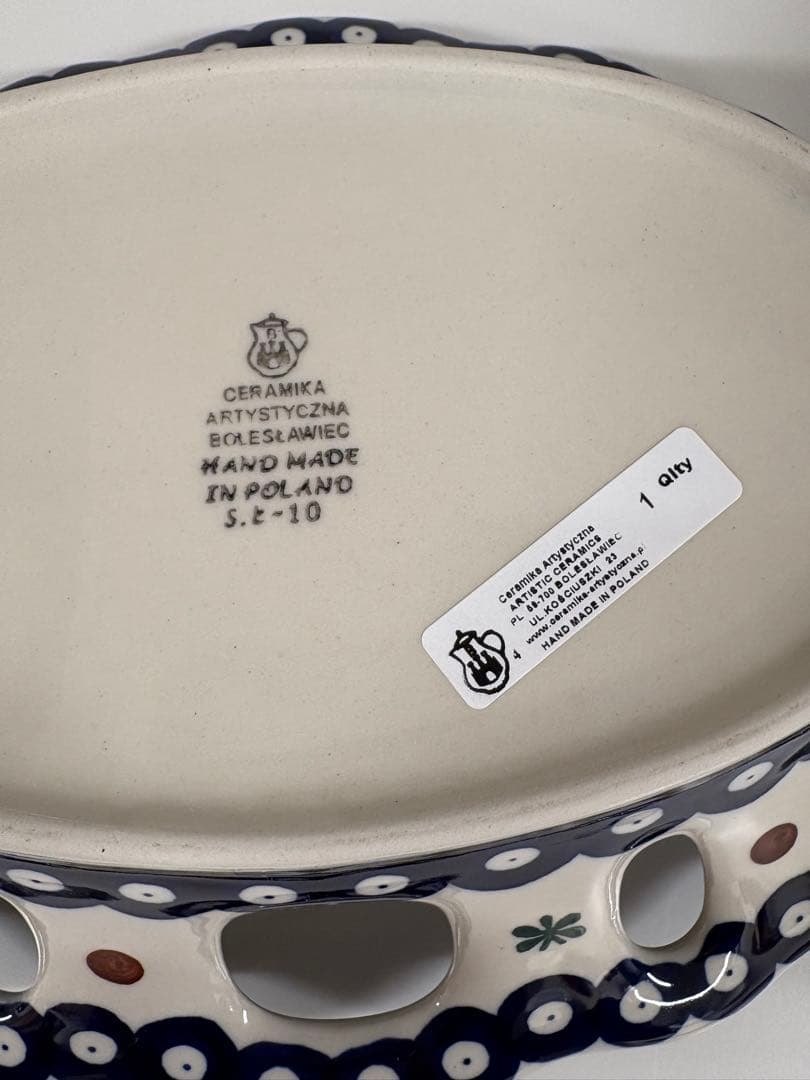 【新品未使用】　大皿　ポーリッシュポタリー　モスキート　ヨーロッパ食器