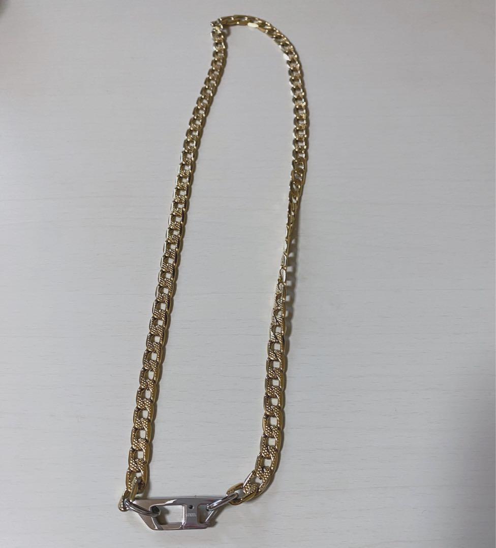DIESEL ゴールドチェーンネックレス ステンレス