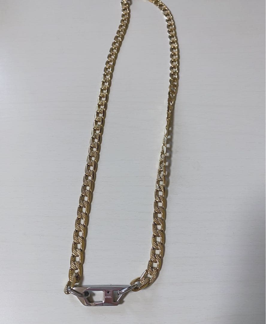 DIESEL ゴールドチェーンネックレス ステンレス