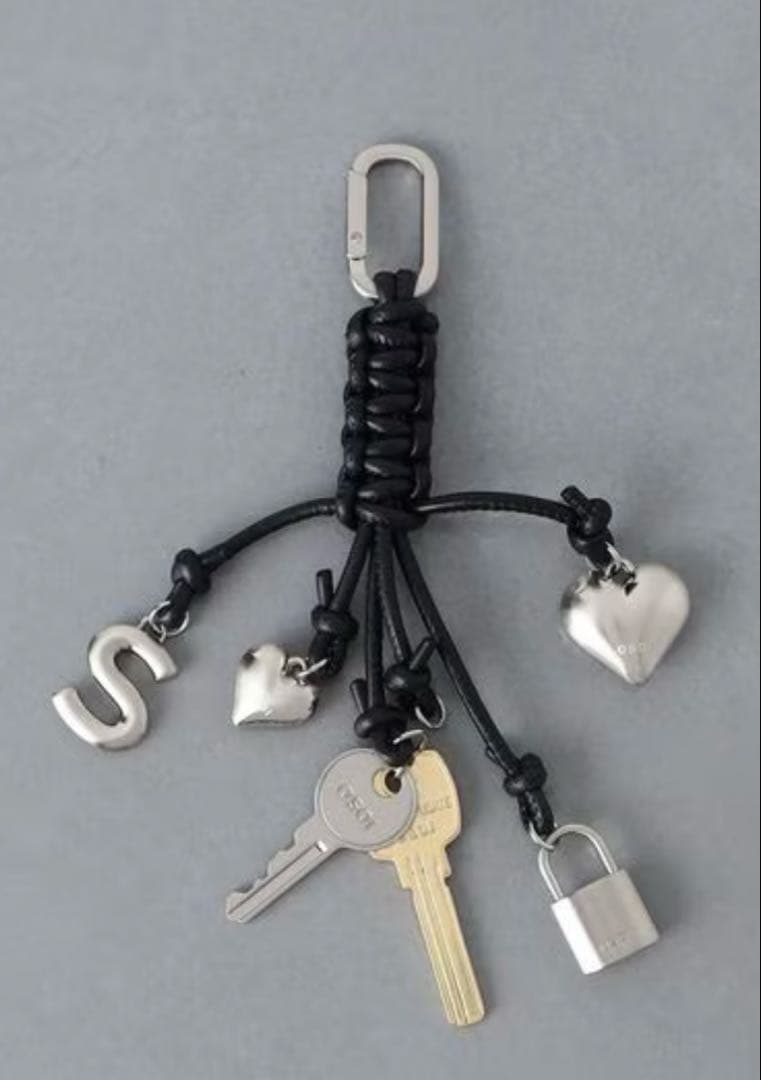 【別注】OSOI（オソイ）ロープキーリング ブラック