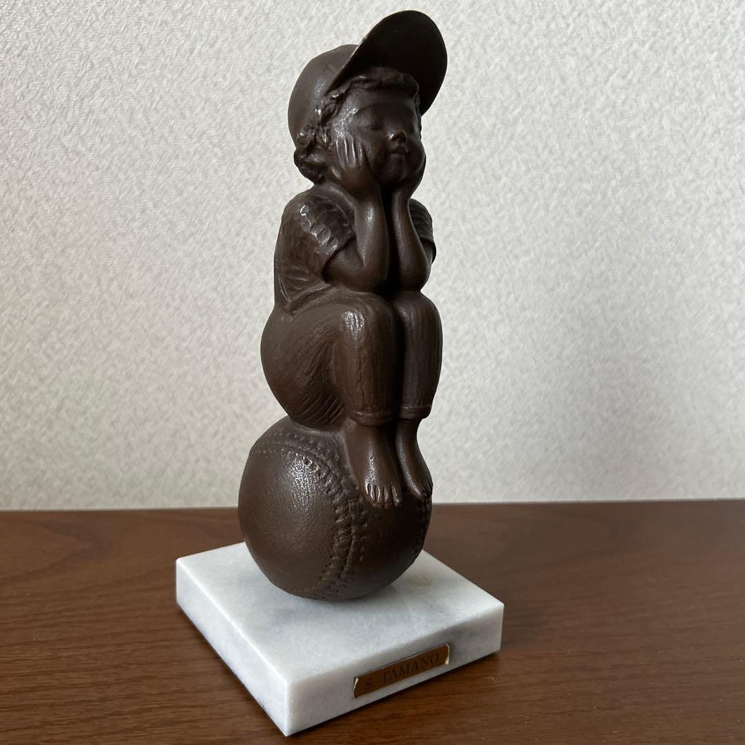 パ*ん様 玉野勢三氏　ブロンズ作品　白球の夢
