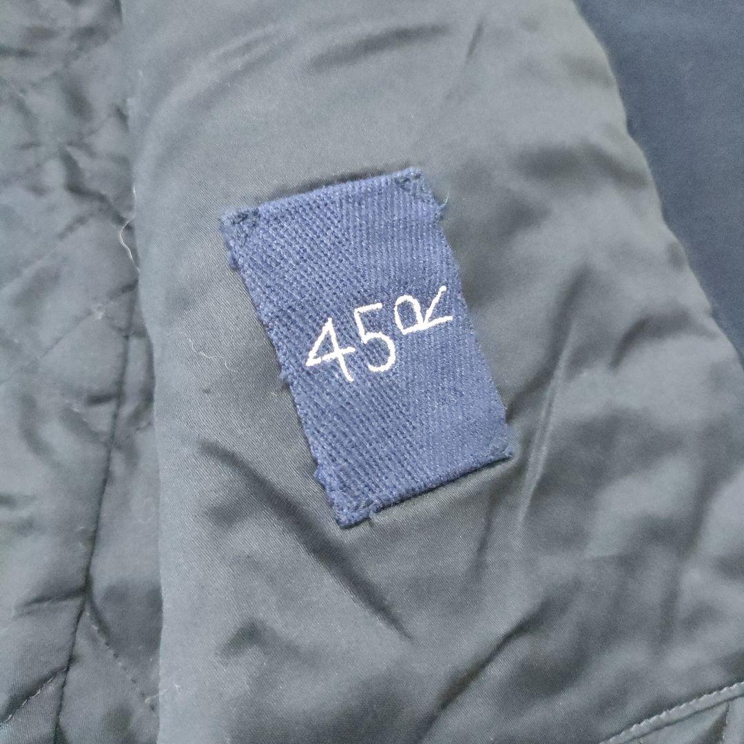 45R　現行タグ　中綿ベスト　コットン　起毛感あり◎　ネイビー　刺繍　3