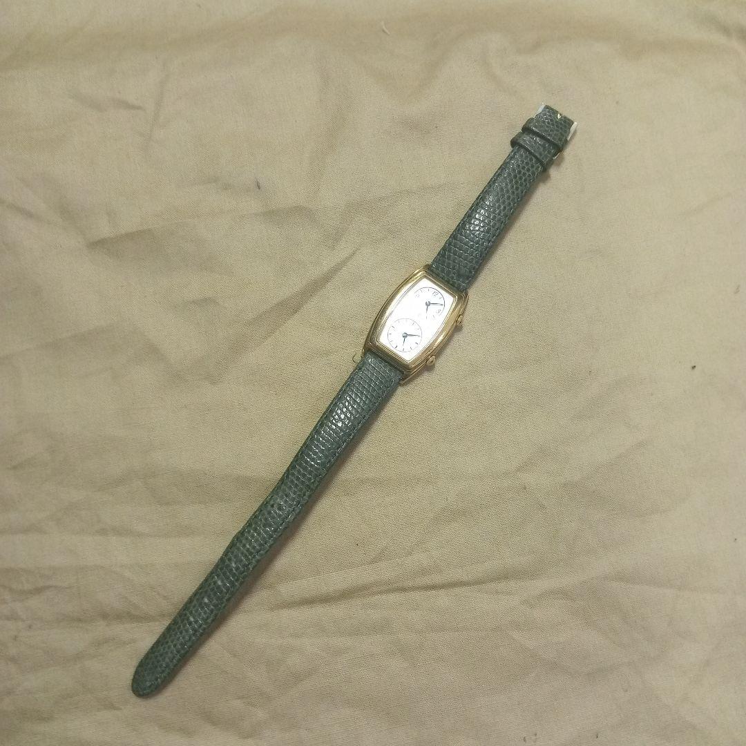 SEIKO NOIE デュアルタイム　グリーンレザー 腕時計　セイコー　ノイエ