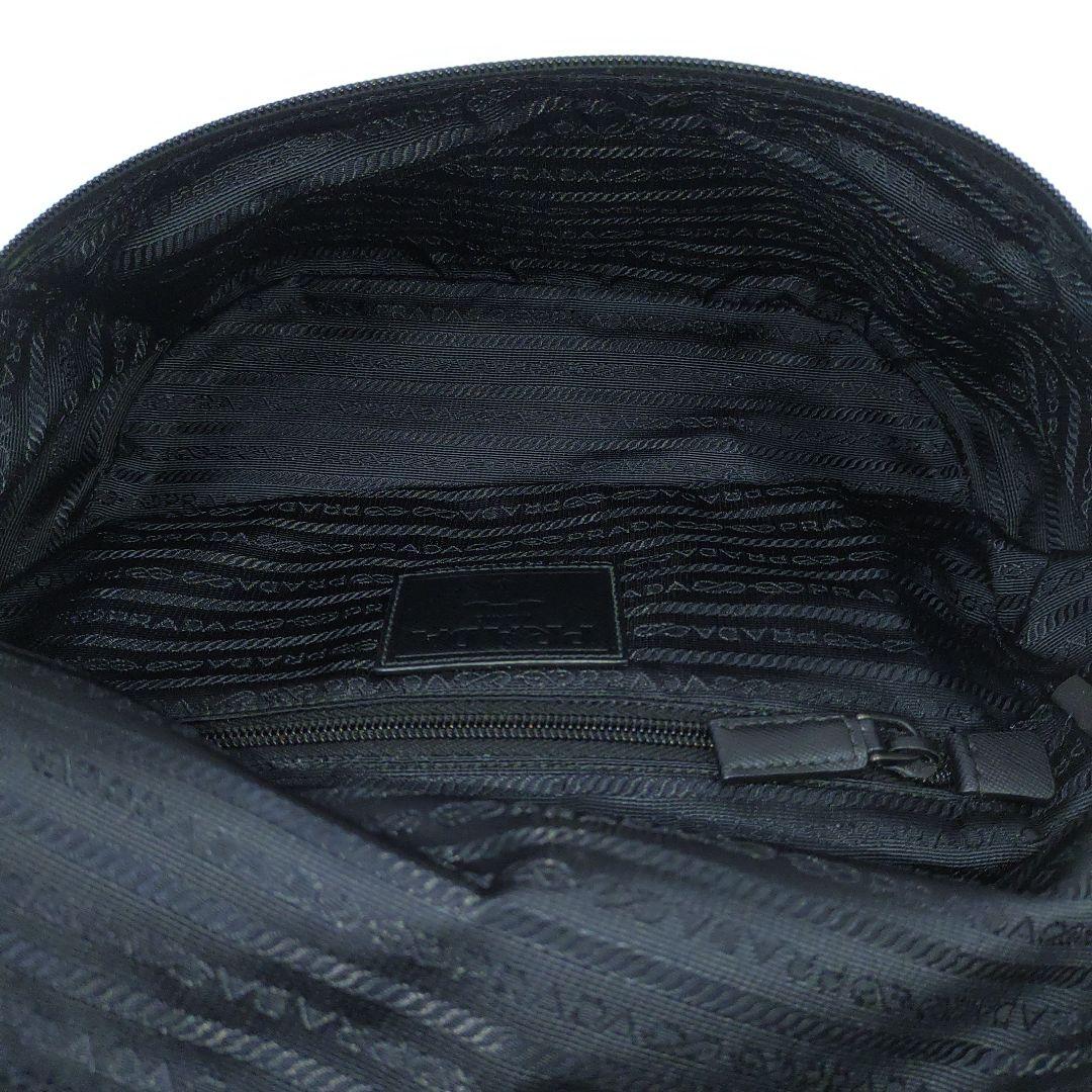 【美品】プラダ メッセンジャーバッグ レザー×ナイロン 迷彩 黒系 VA0994