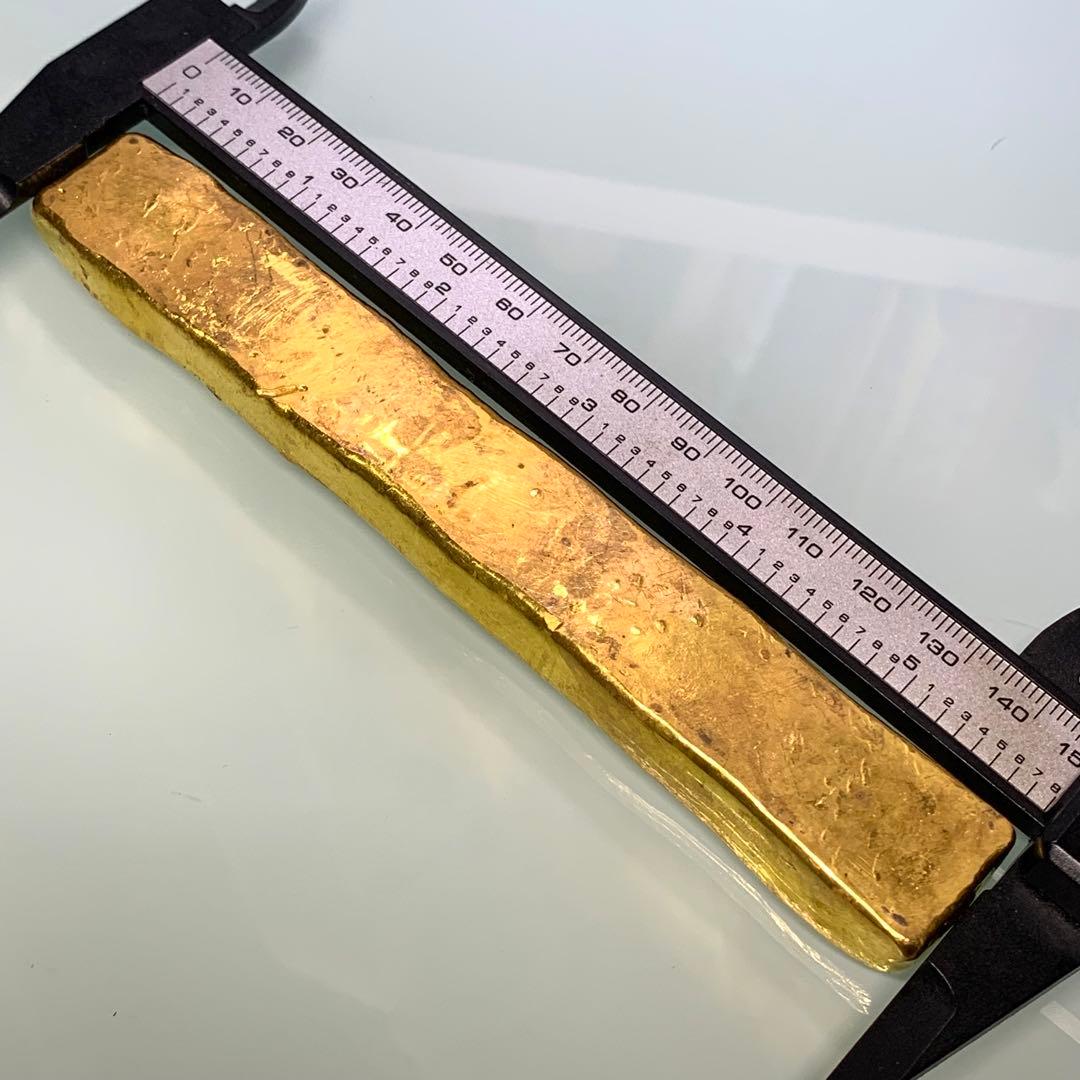 金貨　巨大な金條 古銭　福祿寿囍 金運パワー　開運用へ金元寶量目270g