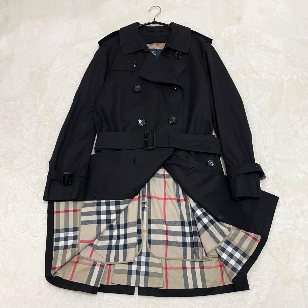 【美品】バーバリーロンドン　ライナー　トレンチコート ブラック ノバチェック L