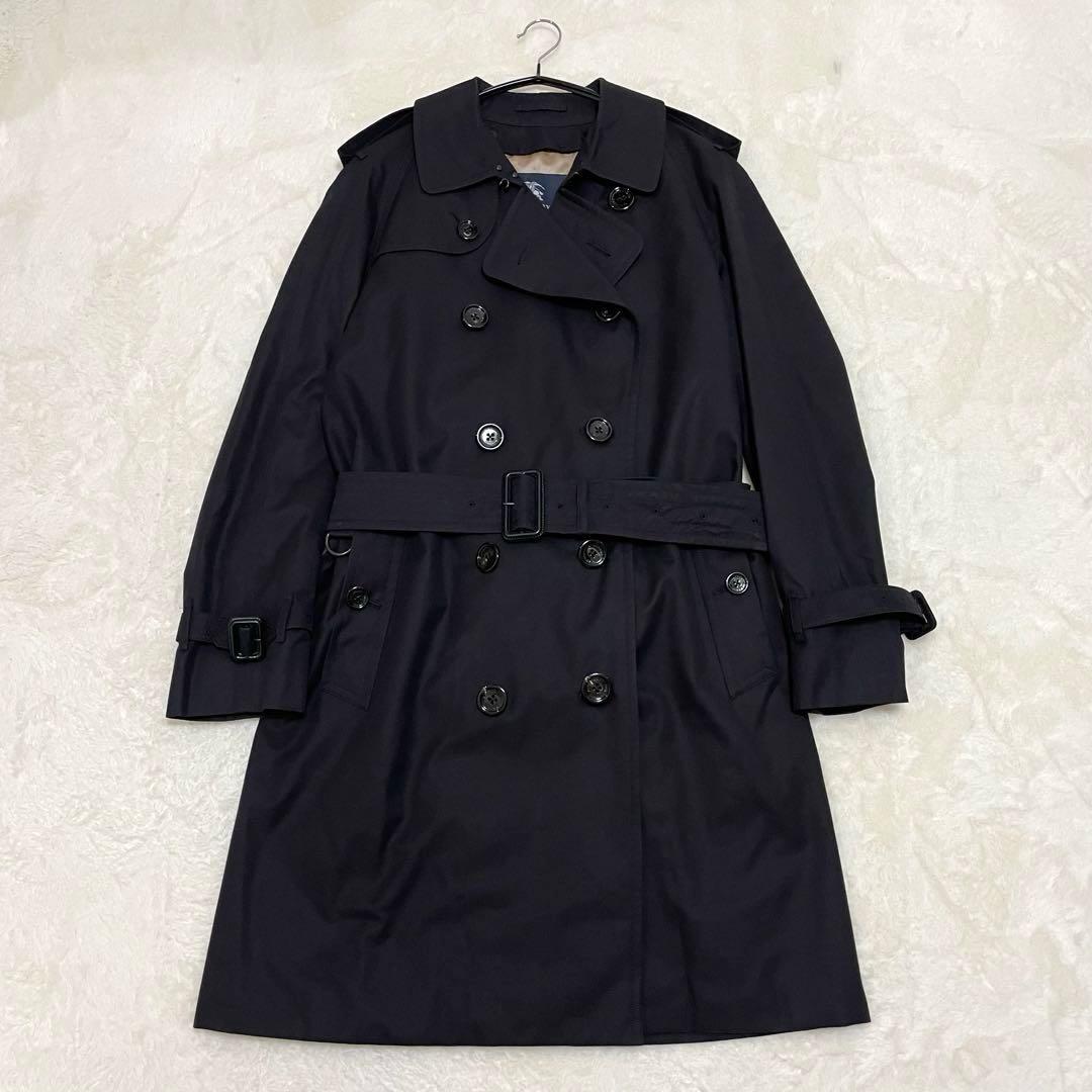 【美品】バーバリーロンドン　ライナー　トレンチコート ブラック ノバチェック L