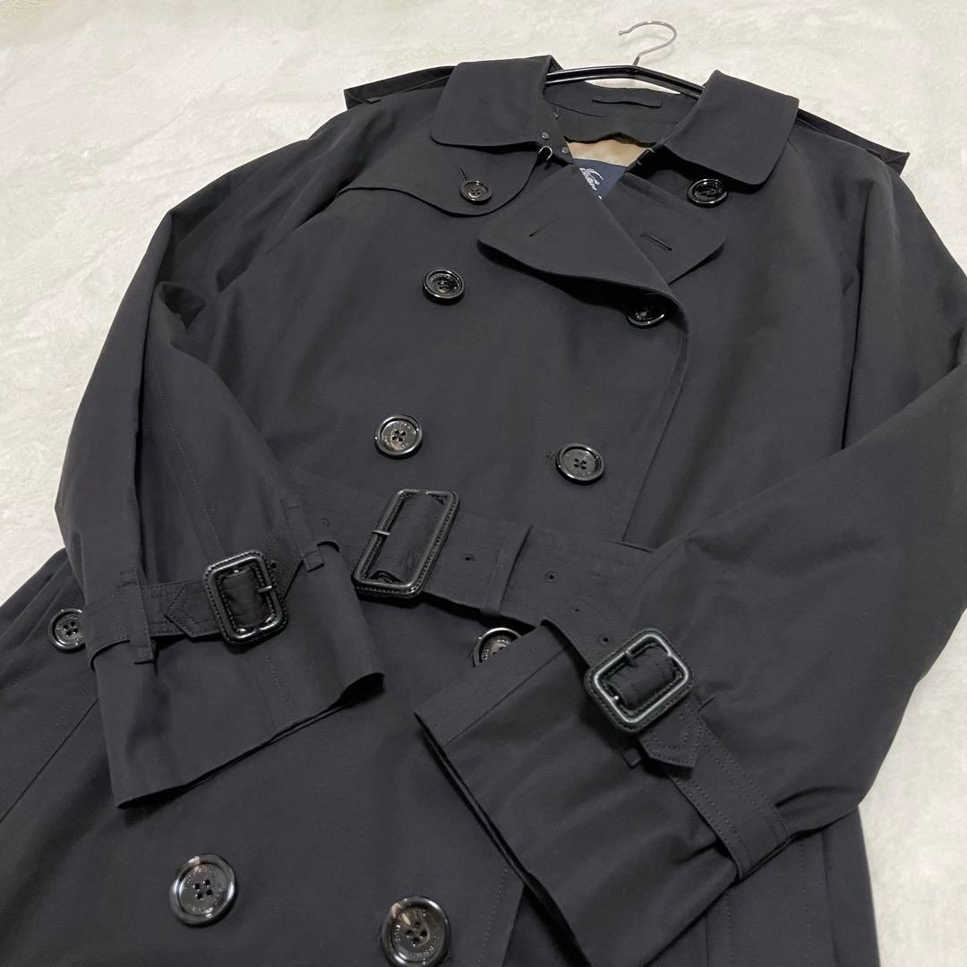 【美品】バーバリーロンドン　ライナー　トレンチコート ブラック ノバチェック L