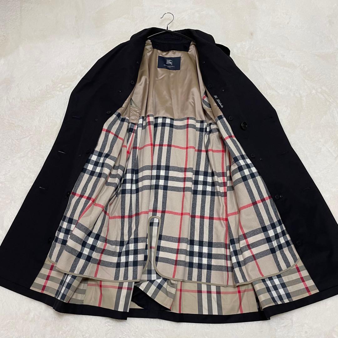【美品】バーバリーロンドン　ライナー　トレンチコート ブラック ノバチェック L