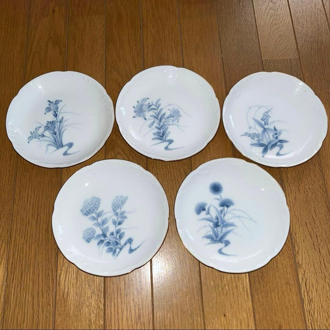 【新品未使用】OKURA 大倉陶園 銘々皿 5つ