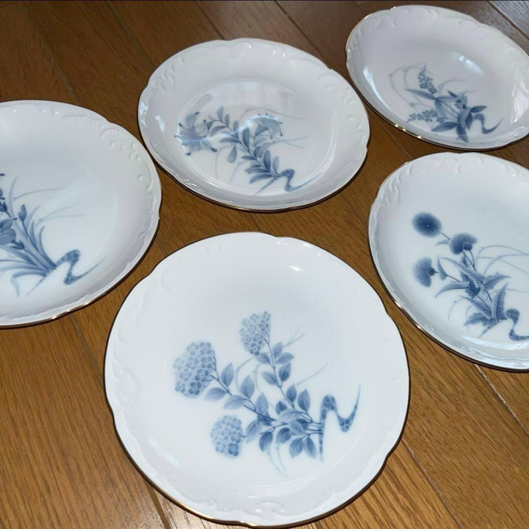 【新品未使用】OKURA 大倉陶園 銘々皿 5つ