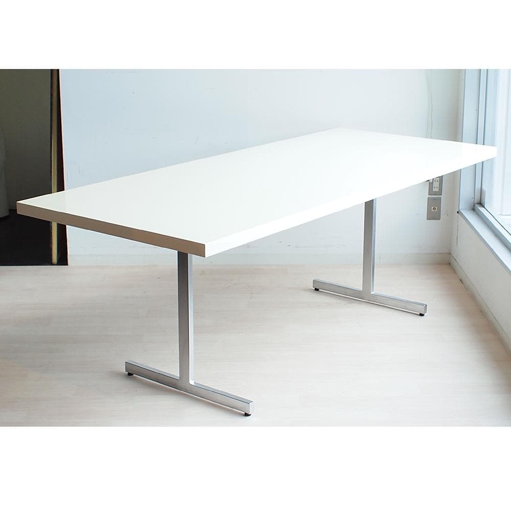 日本フクラ/HUKLA ダイニングテーブル 白/ホワイト スチール脚 200cm