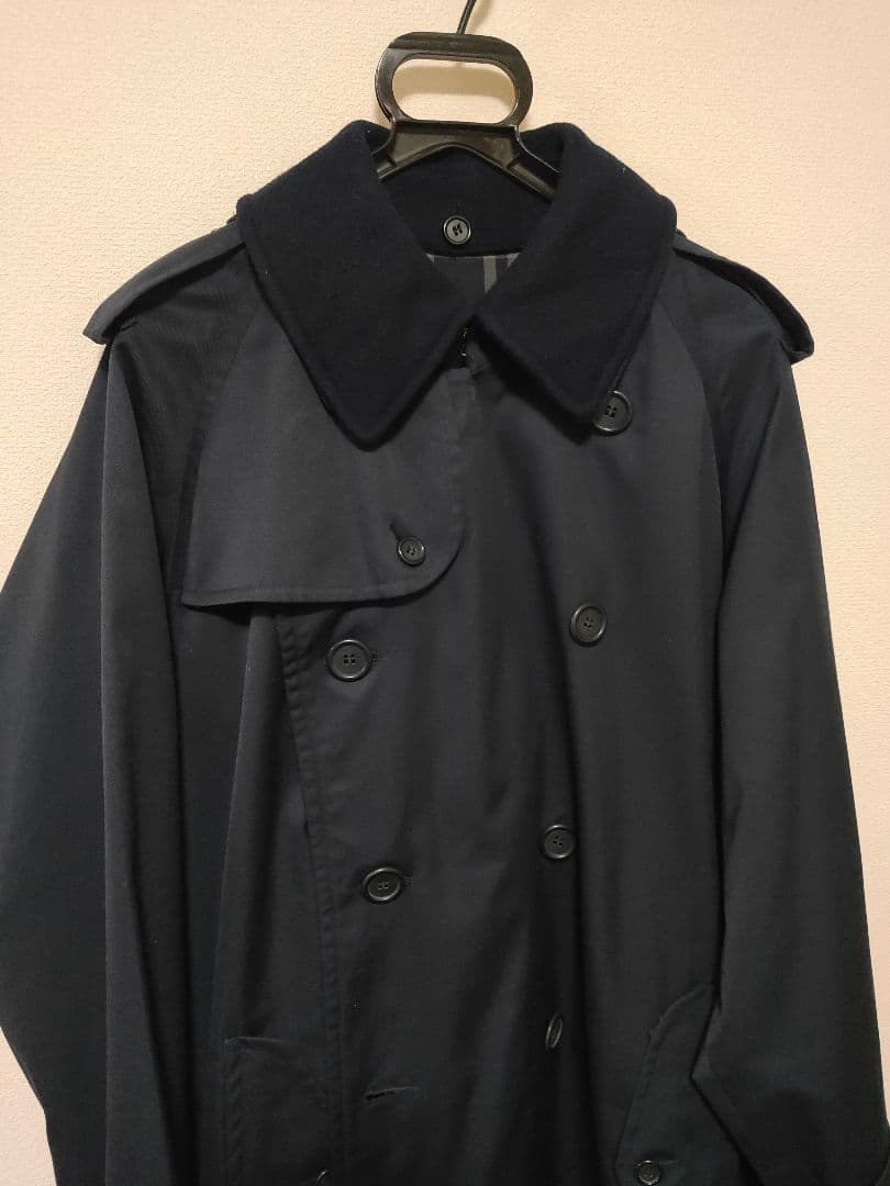 Burberrys England製 一枚袖 トレンチ21 ネイビー 80s