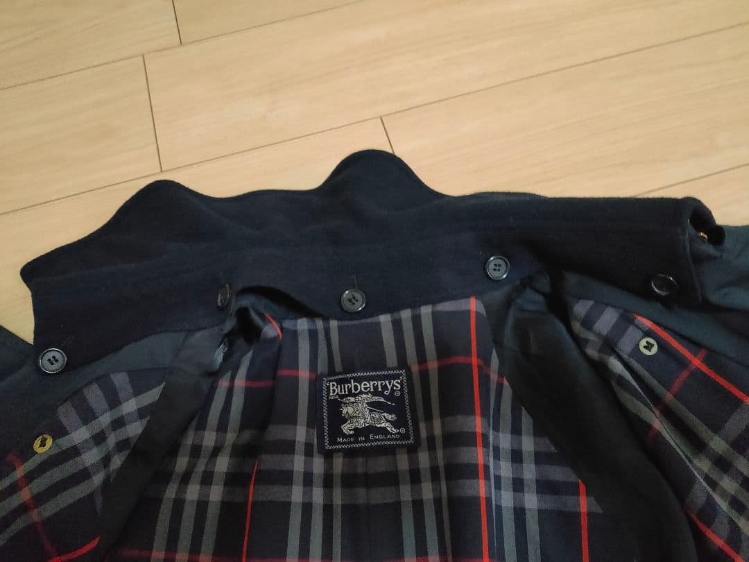 Burberrys England製 一枚袖 トレンチ21 ネイビー 80s