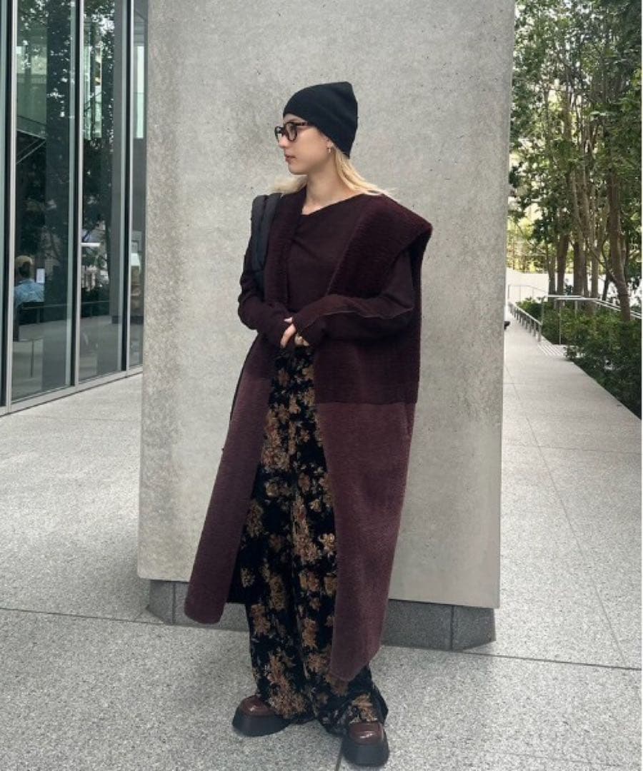 サロペット・オーバーオール・オールインワン Ameri FLOWER PRINT VELOUR PANTS