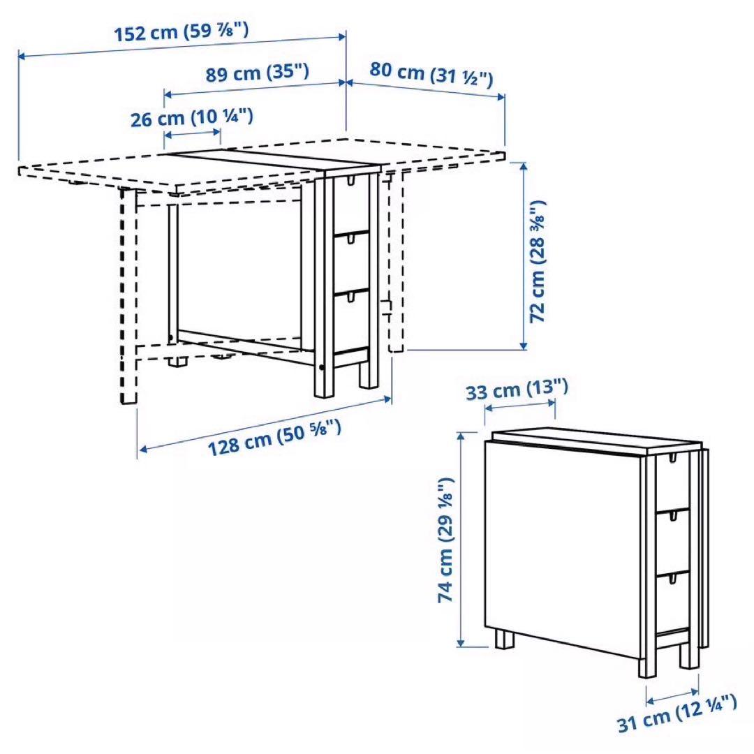 IKEA 伸縮テーブル ノールデンゲートレッグ おしゃれ 家具 d5141