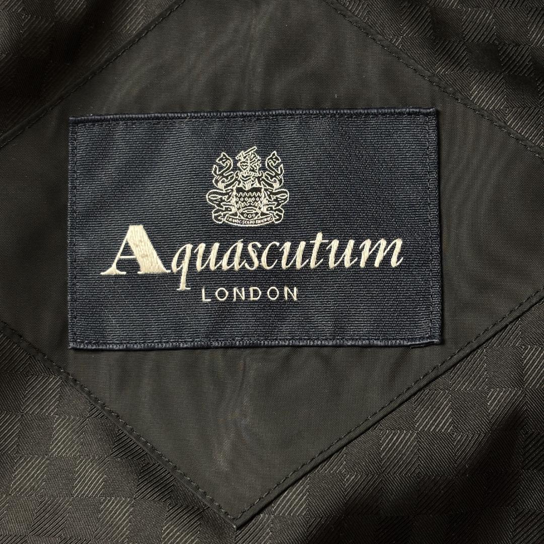 Aquascutum ダウンライナー付き M ロングコート 黒 ステンカラー