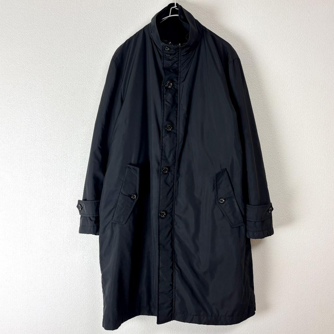 Aquascutum ダウンライナー付き M ロングコート 黒 ステンカラー