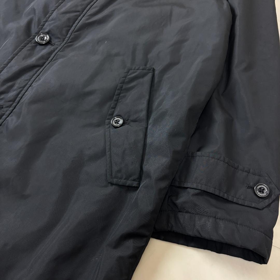 Aquascutum ダウンライナー付き M ロングコート 黒 ステンカラー
