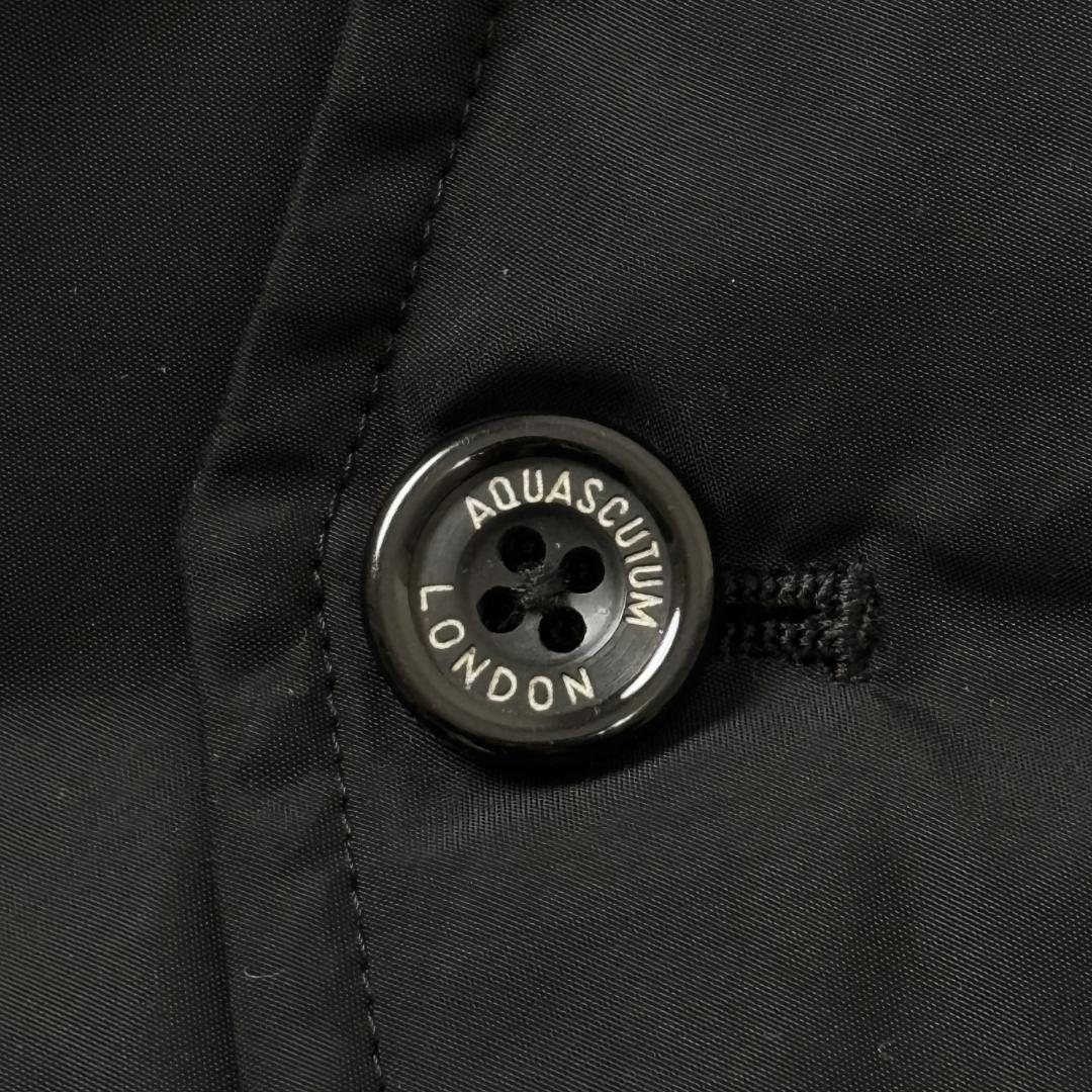Aquascutum ダウンライナー付き M ロングコート 黒 ステンカラー
