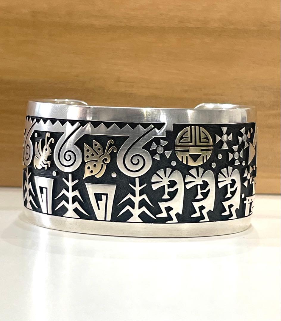 ホピ族Gary & Elsie Yoyokie インディアンバングル14K