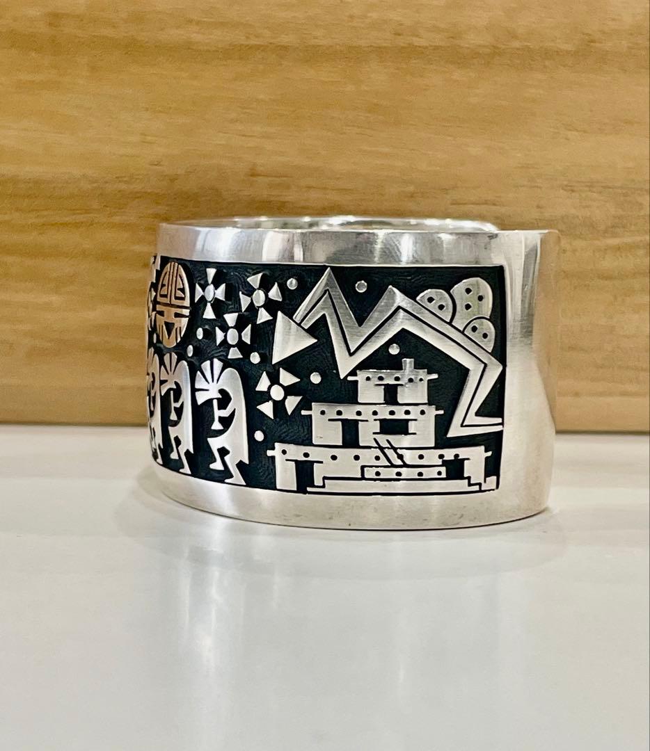 ホピ族Gary & Elsie Yoyokie インディアンバングル14K