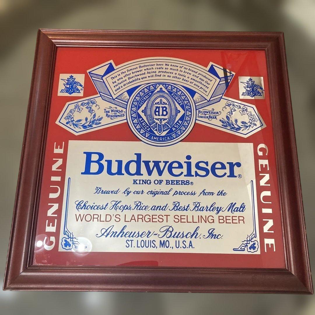 希少　バドワイザー　パブミラー　アンティーク　ヴィンテージ　レトロ