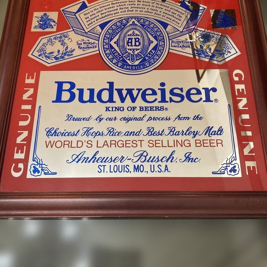 希少　バドワイザー　パブミラー　アンティーク　ヴィンテージ　レトロ