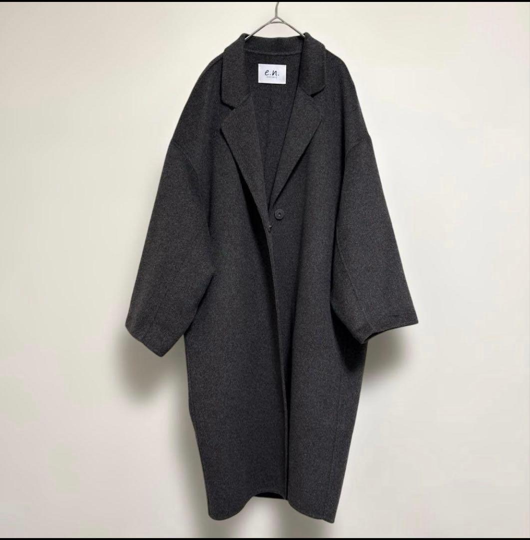 値下げ【新品】evernavyエバーネイビー リバーロングコクーンコート M