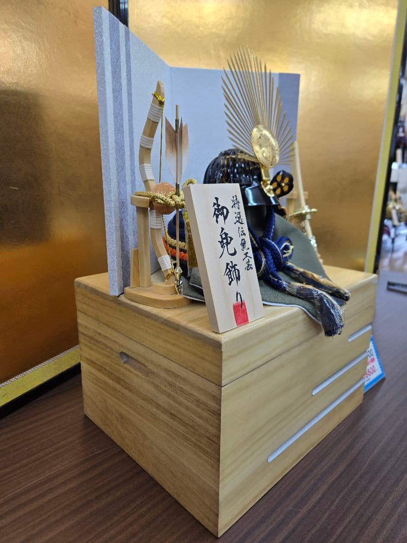【展示品限り】五月人形　兜　豊臣秀吉　収納飾り　※閉店セール　S41