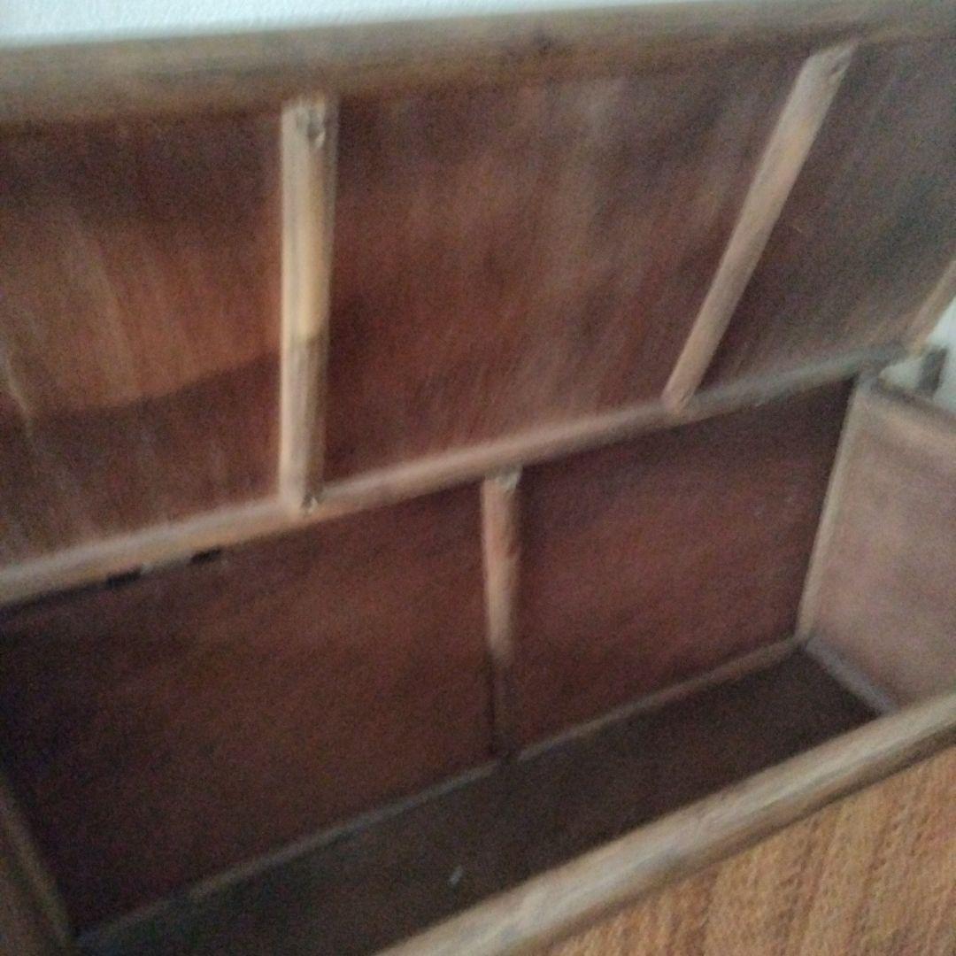 ラタン　籐　チェストチェア収納ボックス　ブラウン