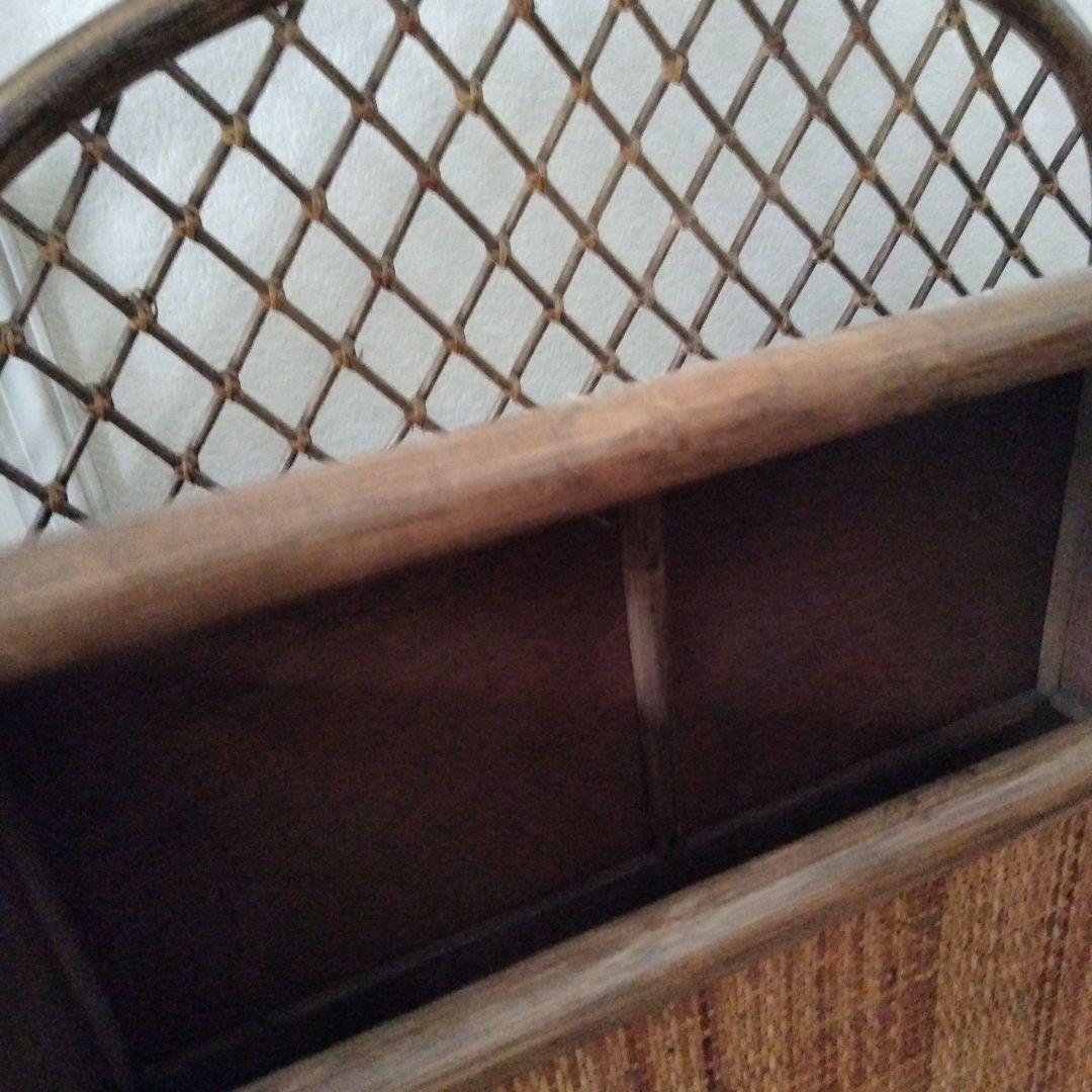 ラタン　籐　チェストチェア収納ボックス　ブラウン